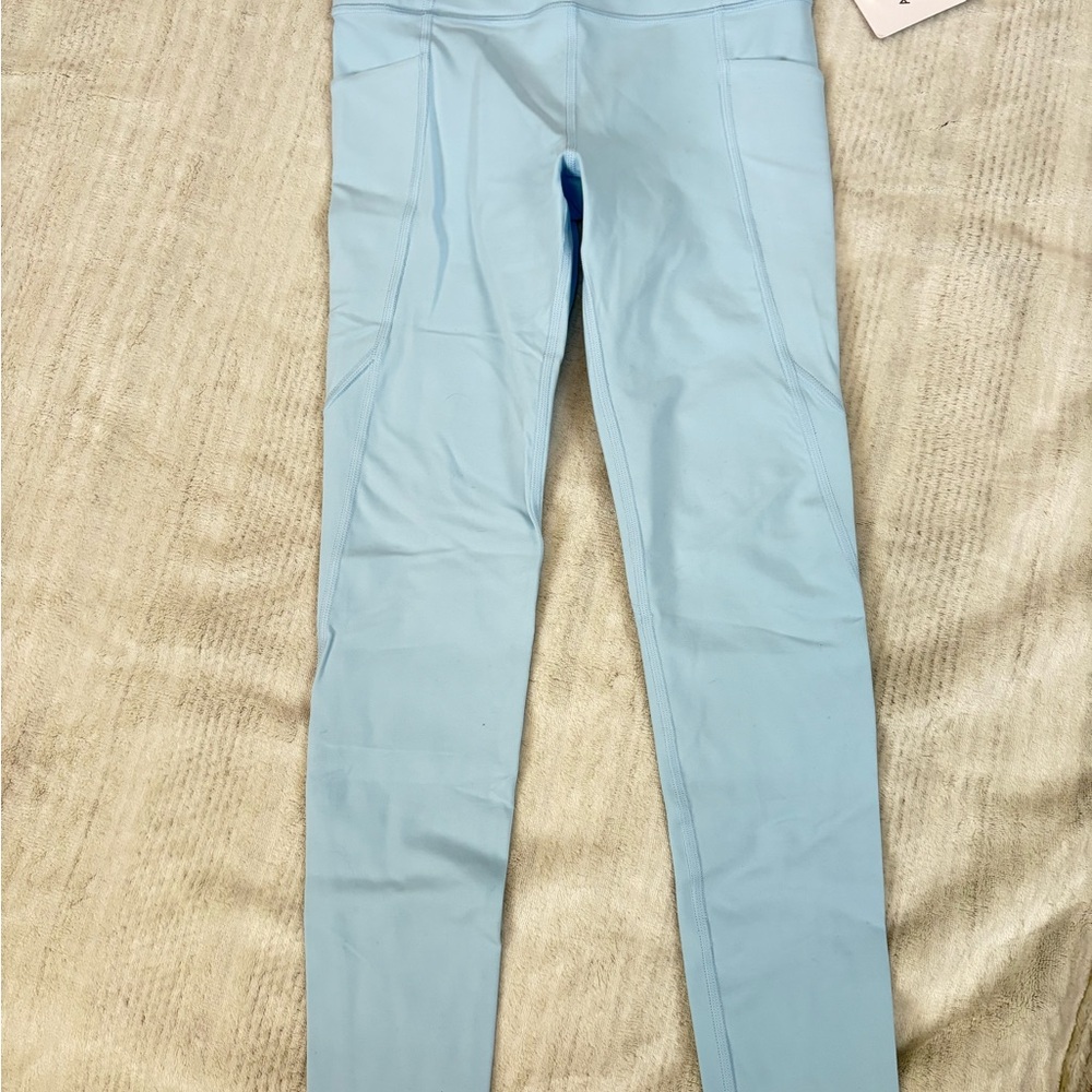 NWT Athleta Girl  Leggings in Light Blue Size 12 High Rise Stash - Picture 6 of 10